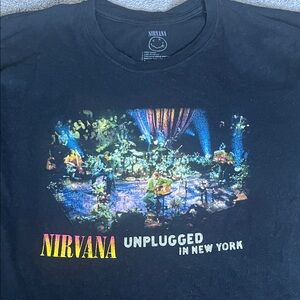 Nirvana Live Unlpugged in New York 1993 100% black cotton T shirt XL